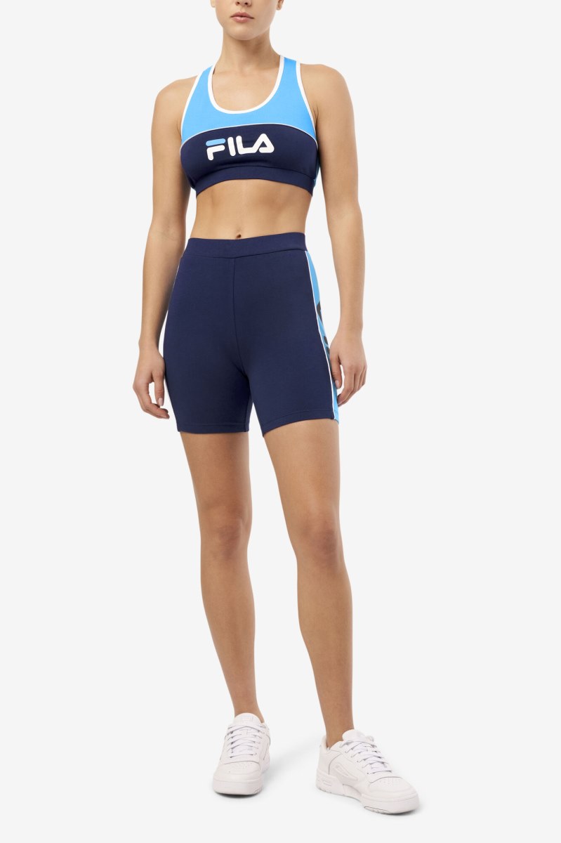 Fila Davina Shorts Dame Mørkeblå | 895-KJZYPH