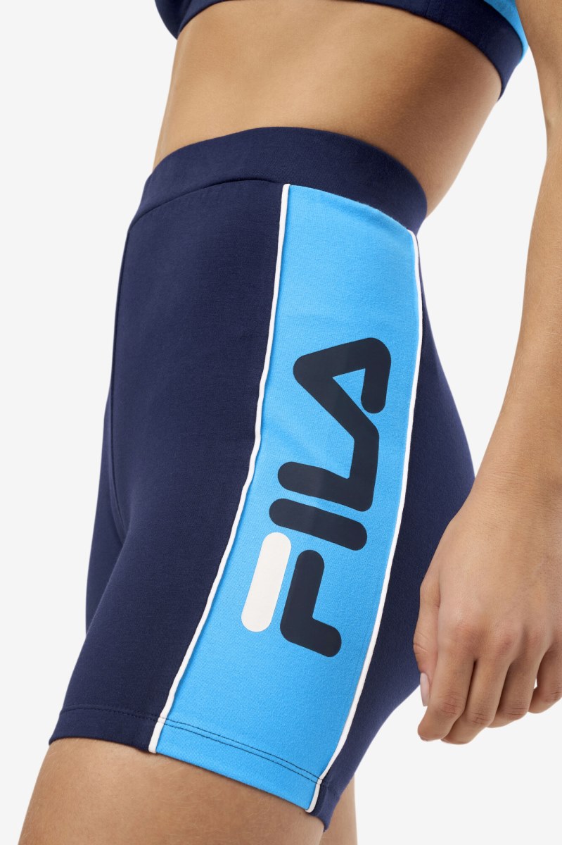 Fila Davina Shorts Dame Mørkeblå | 895-KJZYPH