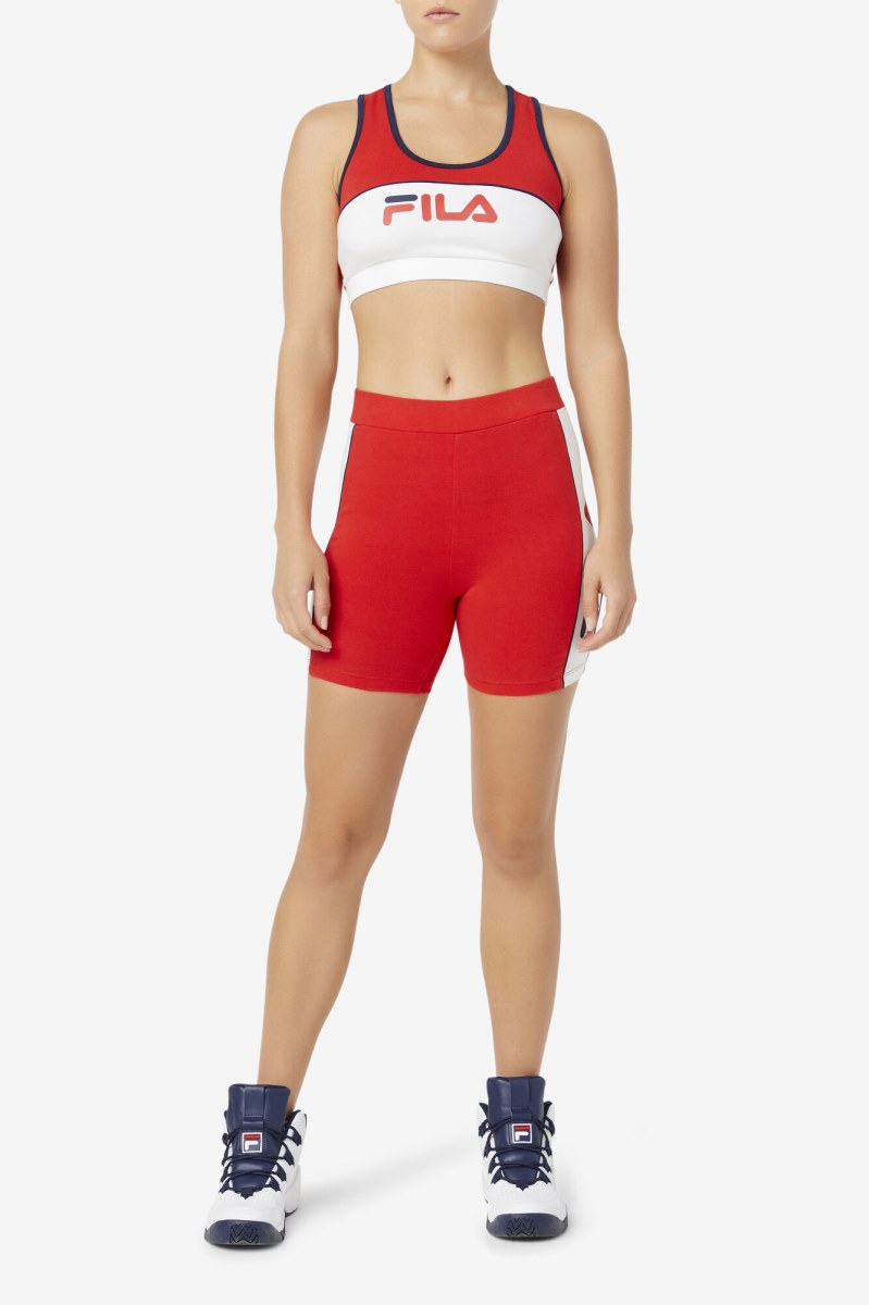 Fila Davina Shorts Dame Rød | 428-LJAIRO