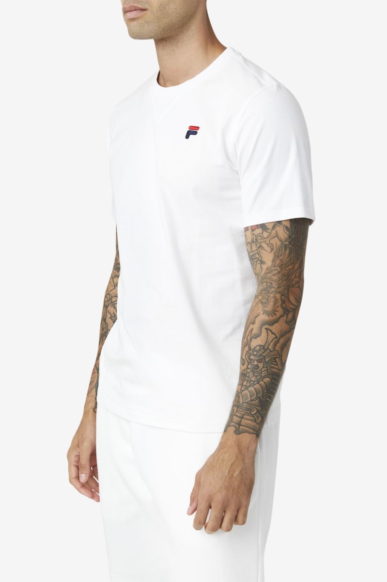 Fila Derion Tee T Shirts Dame Hvide | 301-MBXCGD