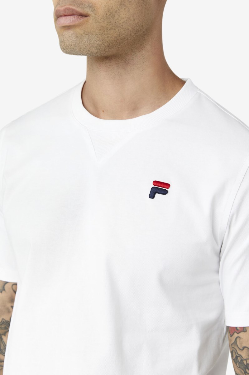 Fila Derion Tee T Shirts Dame Hvide | 301-MBXCGD