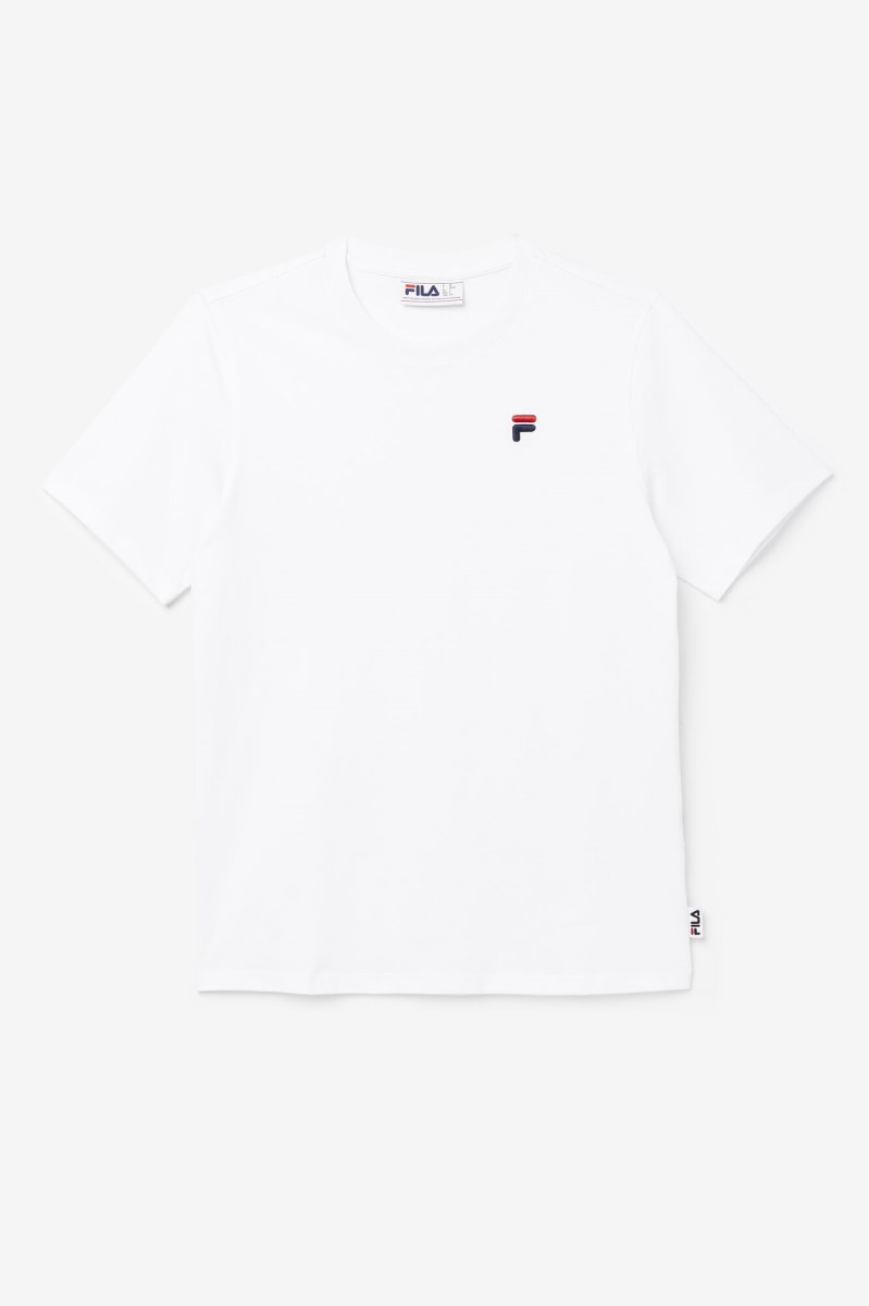 Fila Derion Tee T Shirts Dame Hvide | 301-MBXCGD