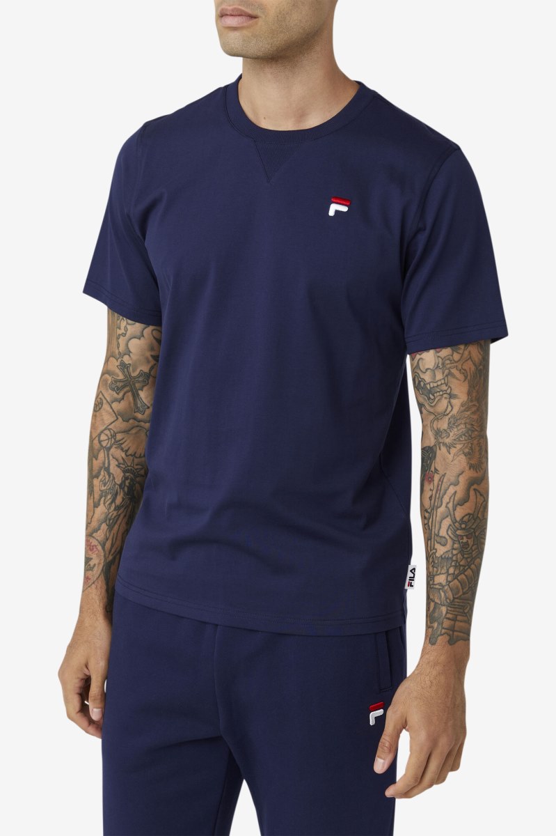 Fila Derion Tee T Shirts Dame Mørkeblå | 491-NUQJVE