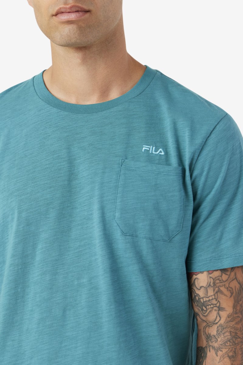 Fila Dilki Crew T Shirts Herre Flerfarvede | 859-JEHWTI