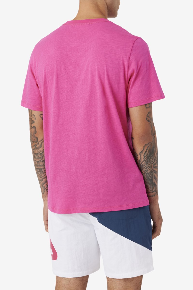 Fila Dilki Crew T Shirts Herre Fuchsia Lilla | 107-XJUFPZ