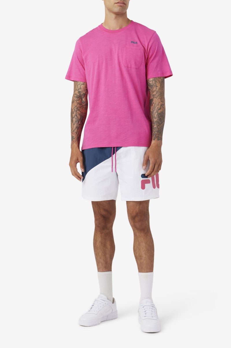 Fila Dilki Crew T Shirts Herre Fuchsia Lilla | 107-XJUFPZ