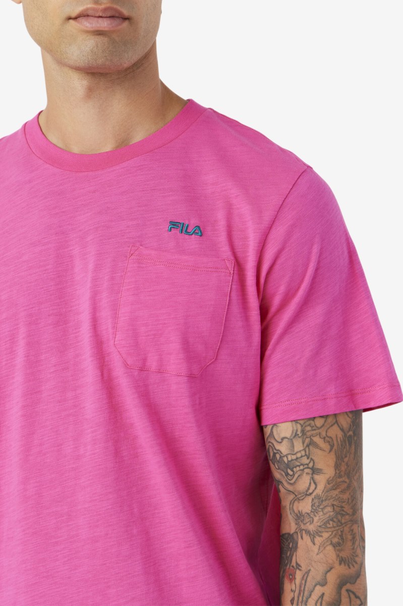 Fila Dilki Crew T Shirts Herre Fuchsia Lilla | 107-XJUFPZ