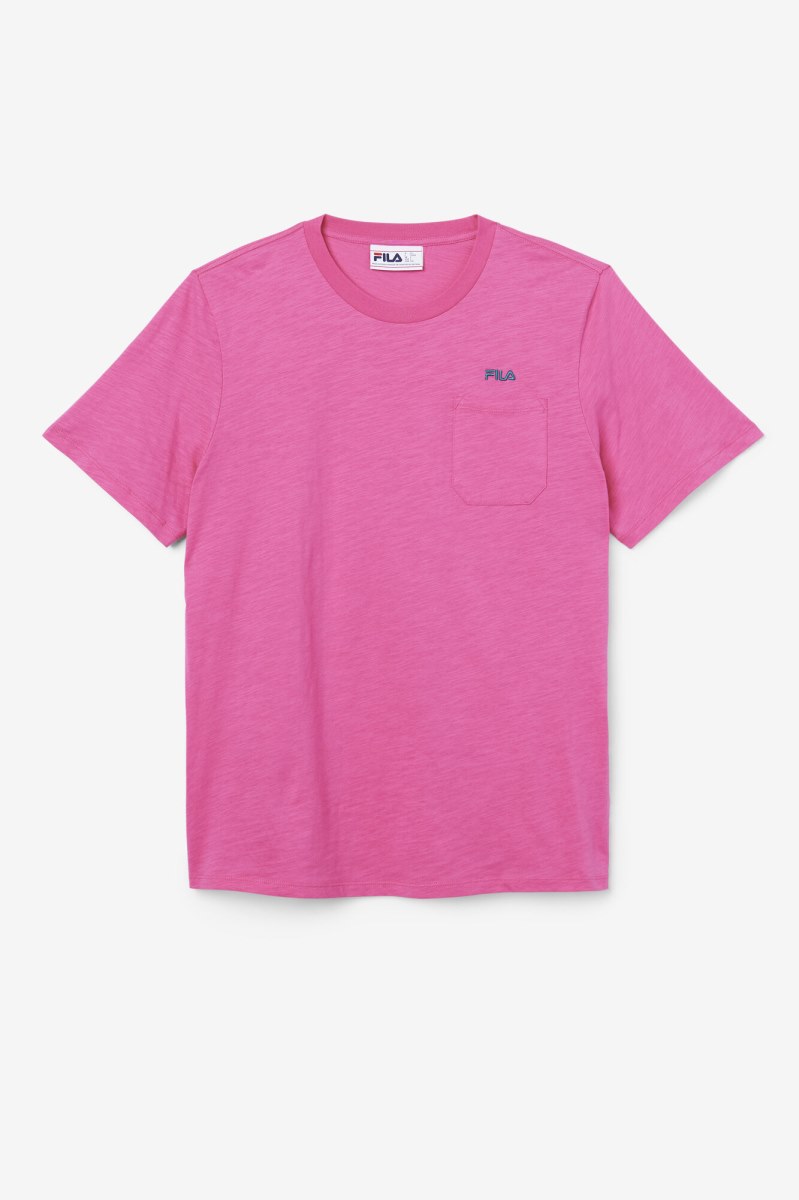 Fila Dilki Crew T Shirts Herre Fuchsia Lilla | 107-XJUFPZ