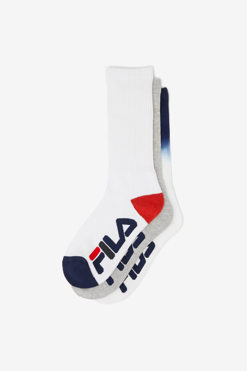 Fila Dip Dye Crew 3-pack Sokker Herre Mørkeblå | 429-XQPVUA