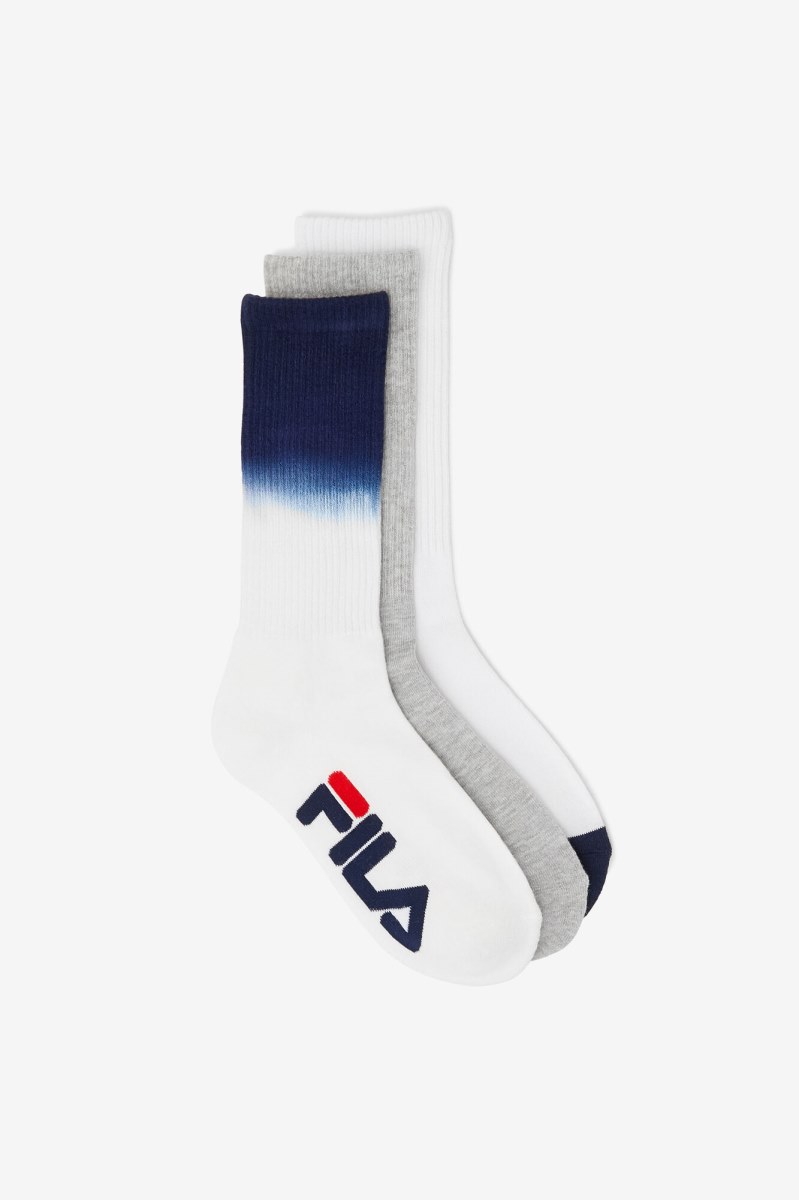 Fila Dip Dye Crew 3-pack Sokker Herre Mørkeblå | 429-XQPVUA