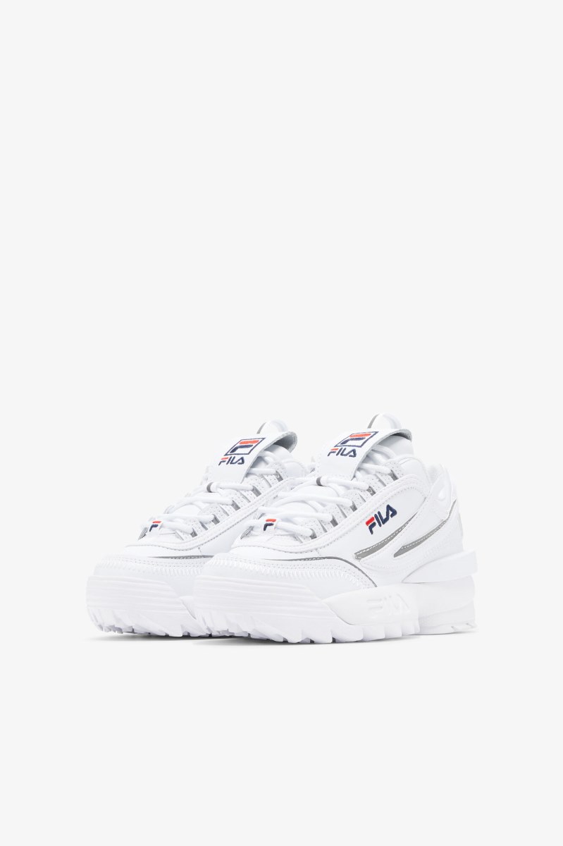 Fila Disruptor 2 EXP Sneakers Børn Hvide Mørkeblå Rød | 247-HZIOYG