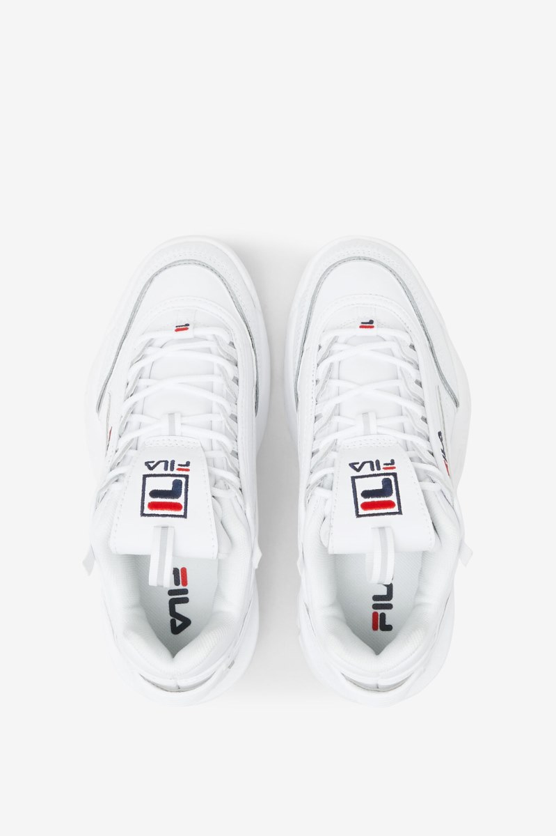 Fila Disruptor 2 EXP Sneakers Børn Hvide Mørkeblå Rød | 247-HZIOYG