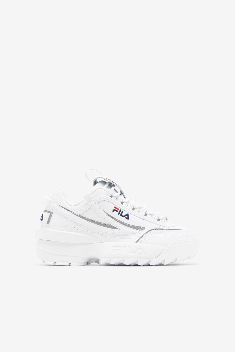 Fila Disruptor 2 EXP Sneakers Børn Hvide Mørkeblå Rød | 247-HZIOYG