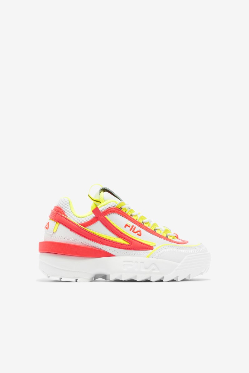 Fila Disruptor 2 EXP Sneakers Børn Hvide Koral Gul | 628-CNUSME