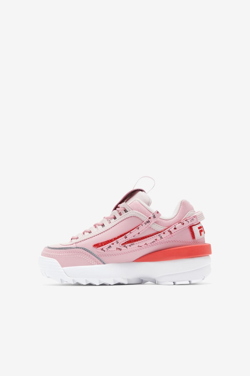 Fila Disruptor 2 EXP Sneakers Børn Lyserød Koral Lyserød Hvide | 047-AVRMDS