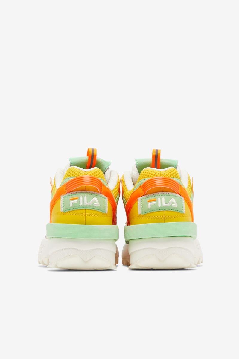 Fila Disruptor 2 EXP Sneakers Dame Citron Grøn Grå Orange | 638-EPRHNU