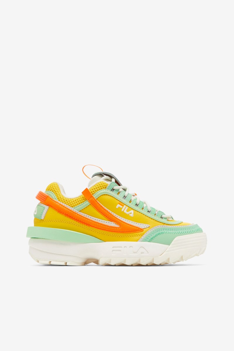 Fila Disruptor 2 EXP Sneakers Dame Citron Grøn Grå Orange | 638-EPRHNU