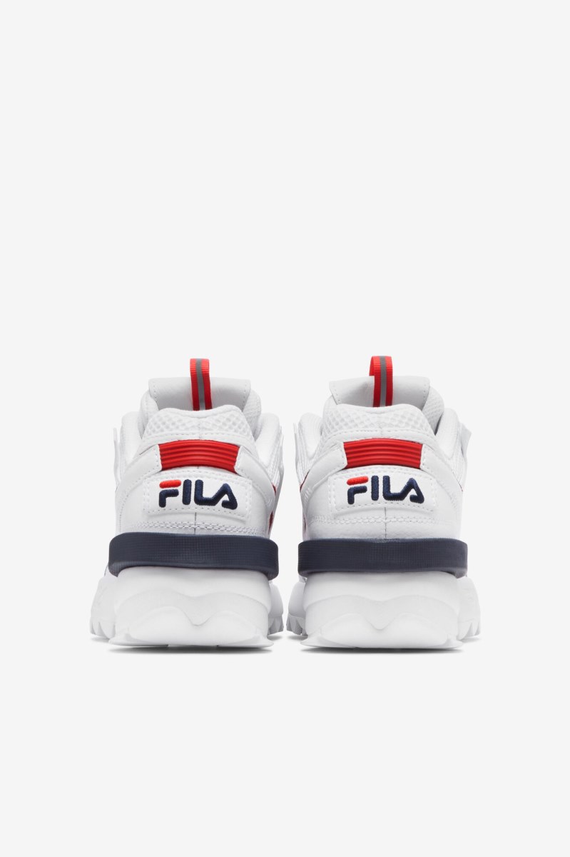 Fila Disruptor 2 EXP Sneakers Dame Hvide Rød Mørkeblå | 168-SWYUKB