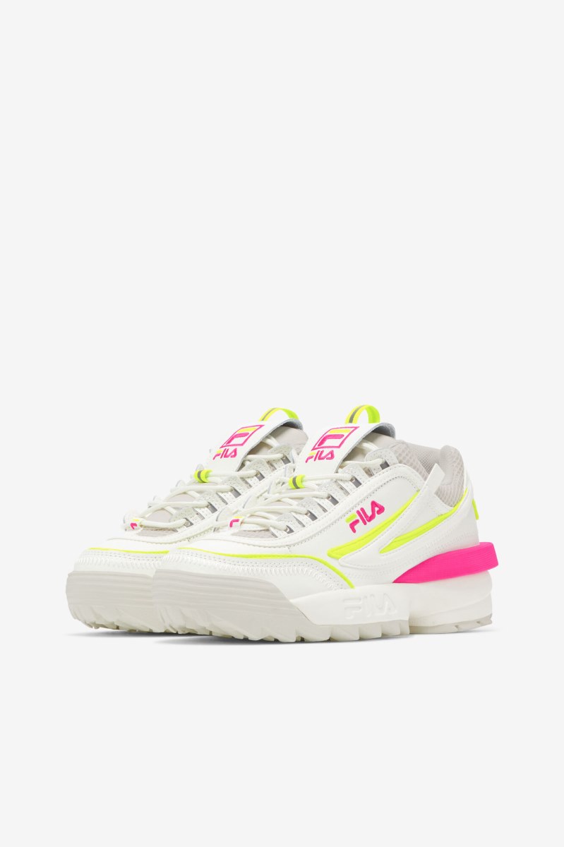 Fila Disruptor 2 EXP Sneakers Dame Hvide Brune Lyserød | 376-VURLCD