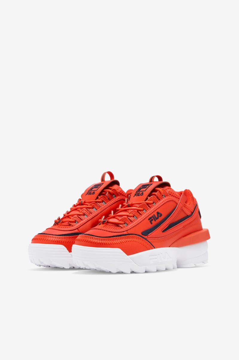 Fila Disruptor 2 EXP Sneakers Dame Orange Mørkeblå Hvide | 913-UPDRJN