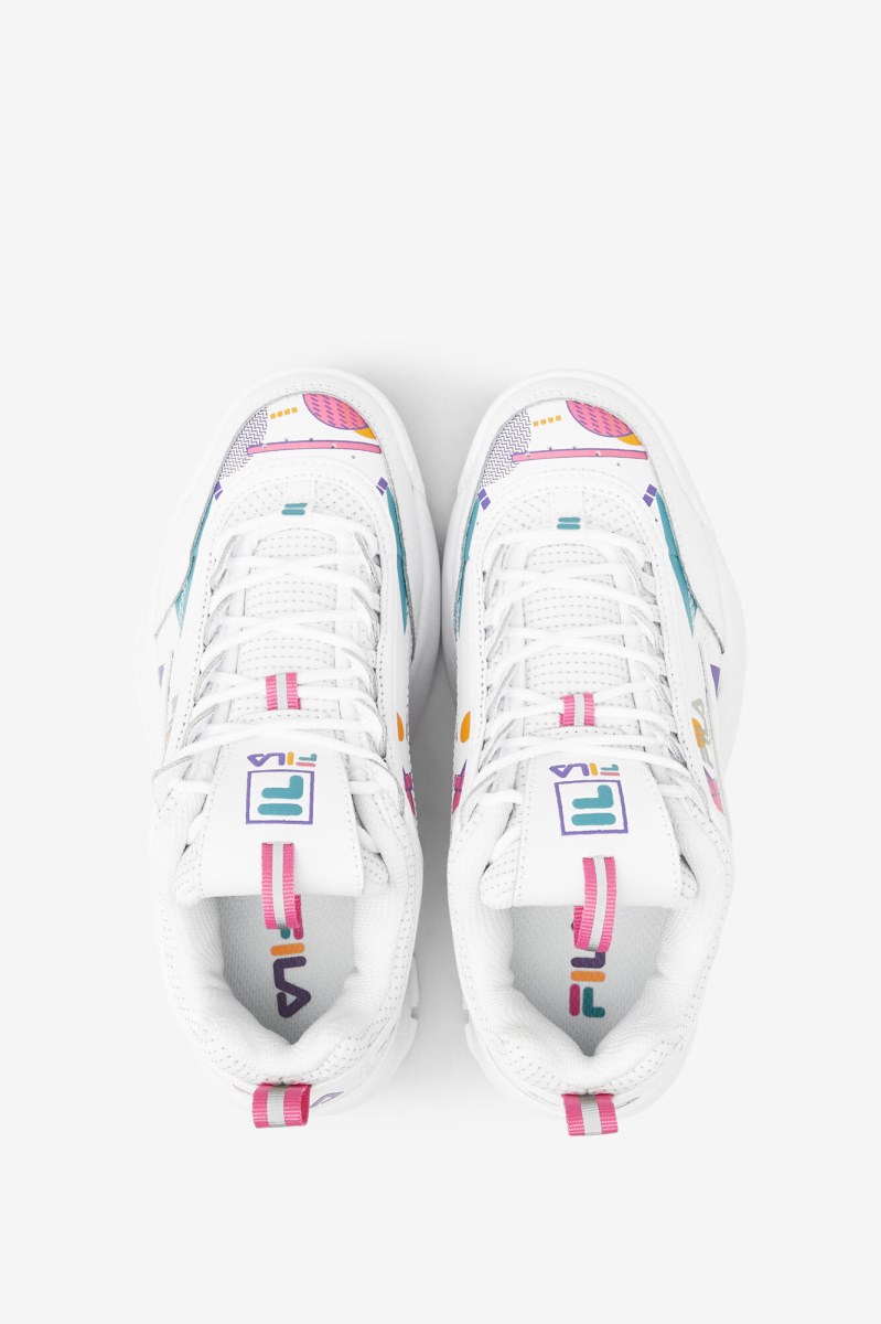 Fila Disruptor 2 Premium Sneakers Børn Hvide Blå | 415-UMFQHV