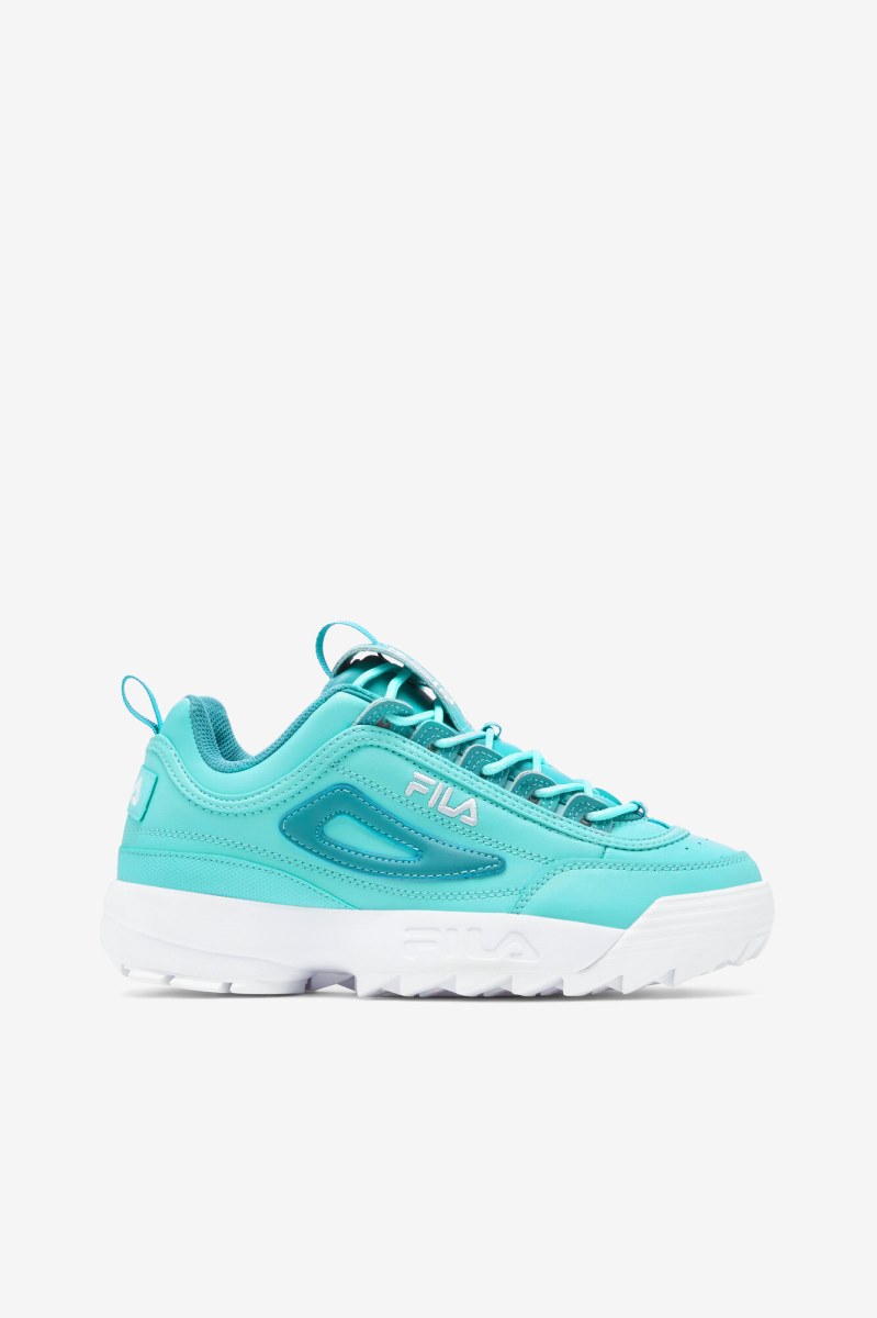 Fila Disruptor 2 Premium Sneakers Dame Blå Turkis Hvide | 506-OXKERP