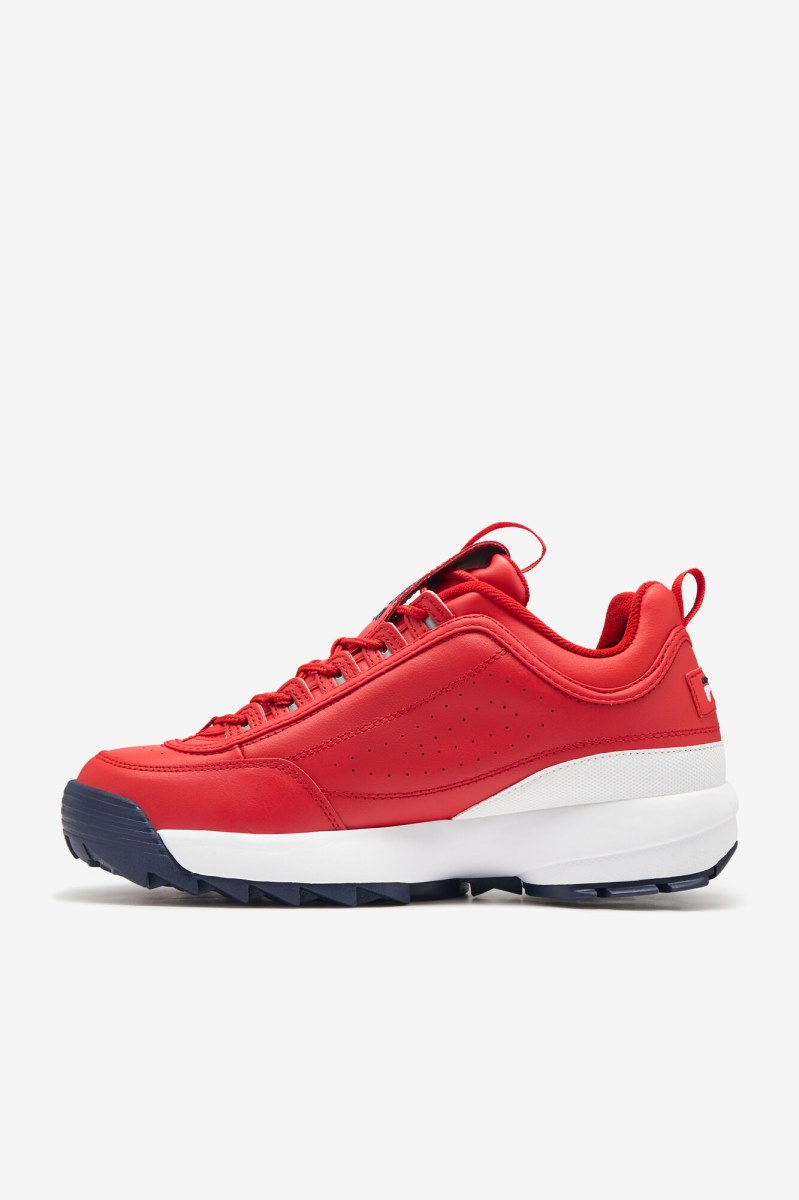 Fila Disruptor 2 Premium Sneakers Herre Rød Hvide Mørkeblå | 387-NDGOSX