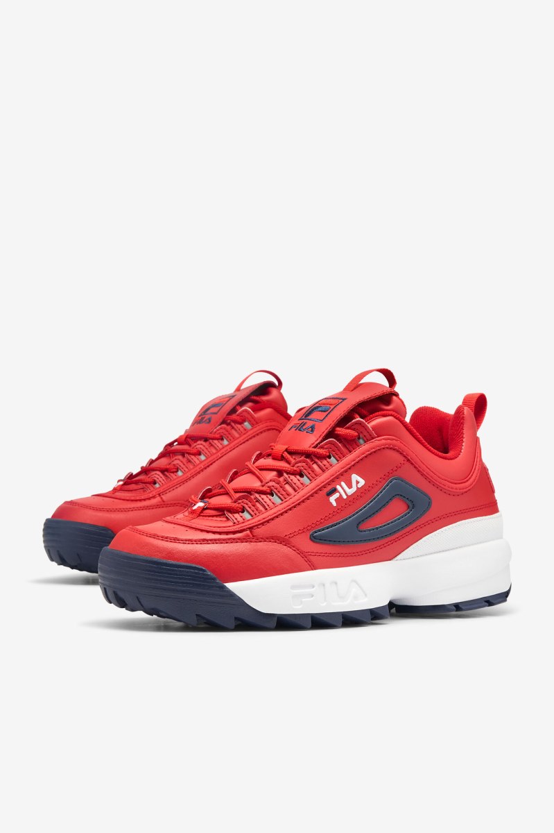 Fila Disruptor 2 Premium Sneakers Herre Rød Hvide Mørkeblå | 387-NDGOSX