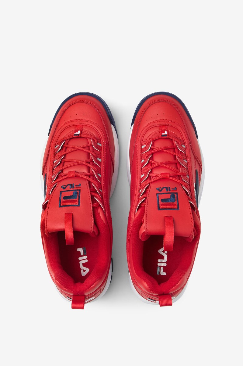 Fila Disruptor 2 Premium Sneakers Herre Rød Hvide Mørkeblå | 387-NDGOSX