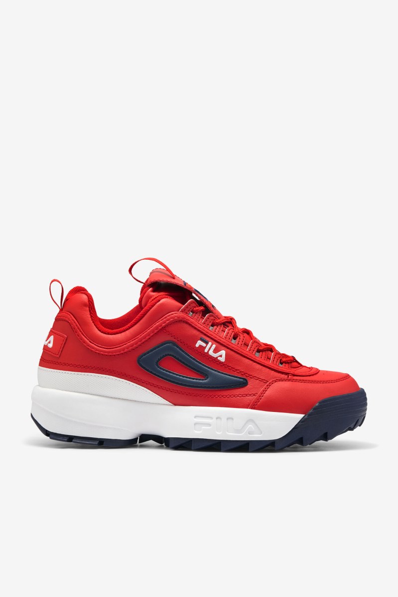 Fila Disruptor 2 Premium Sneakers Herre Rød Hvide Mørkeblå | 387-NDGOSX