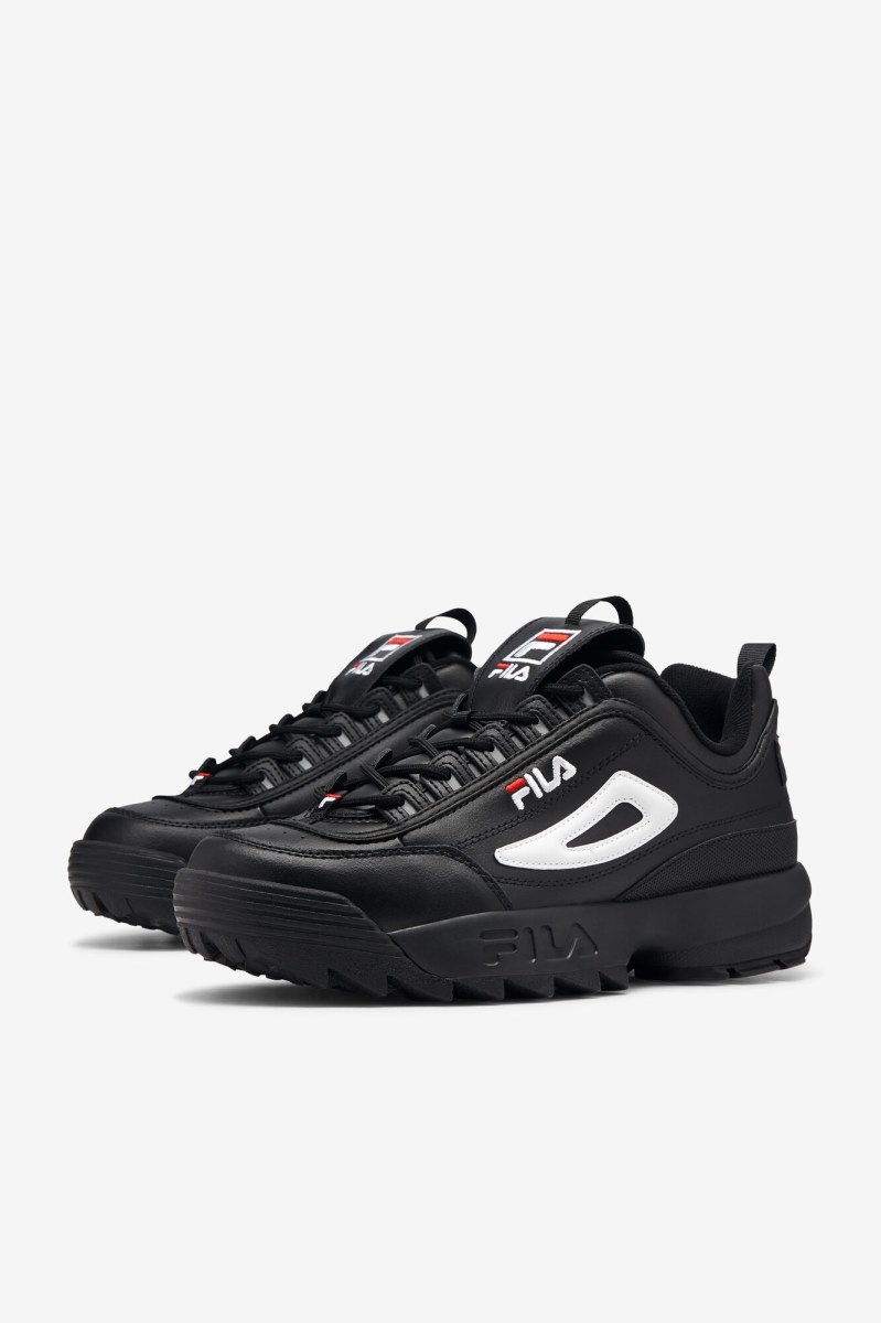 Fila Disruptor 2 Premium Sneakers Herre Sort Hvide Rød | 460-BHATPE