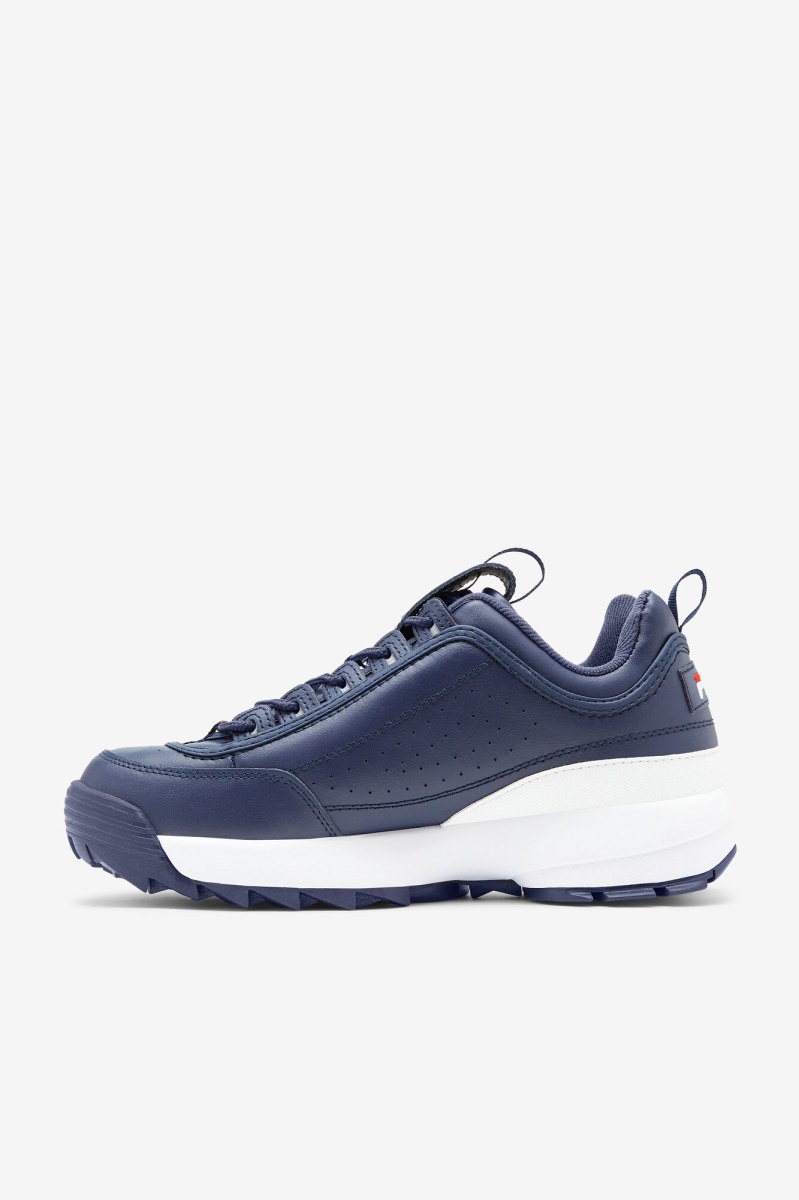 Fila Disruptor 2 Premium Sneakers Herre Mørkeblå Rød Hvide | 946-DPVIGM