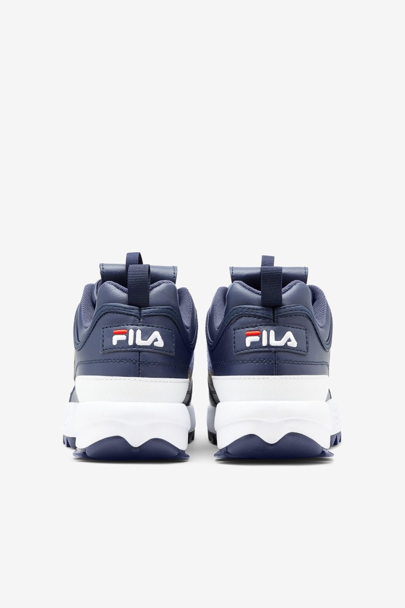 Fila Disruptor 2 Premium Sneakers Herre Mørkeblå Rød Hvide | 946-DPVIGM