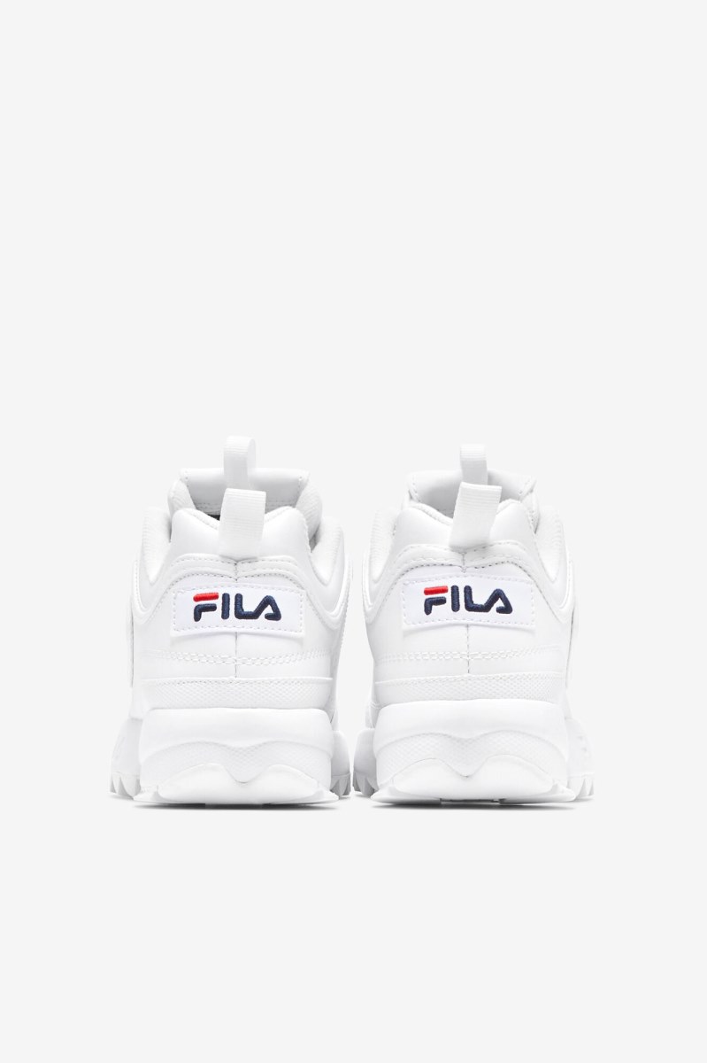 Fila Disruptor 2 Sneakers Børn Hvide Mørkeblå Rød | 783-FOHWRM