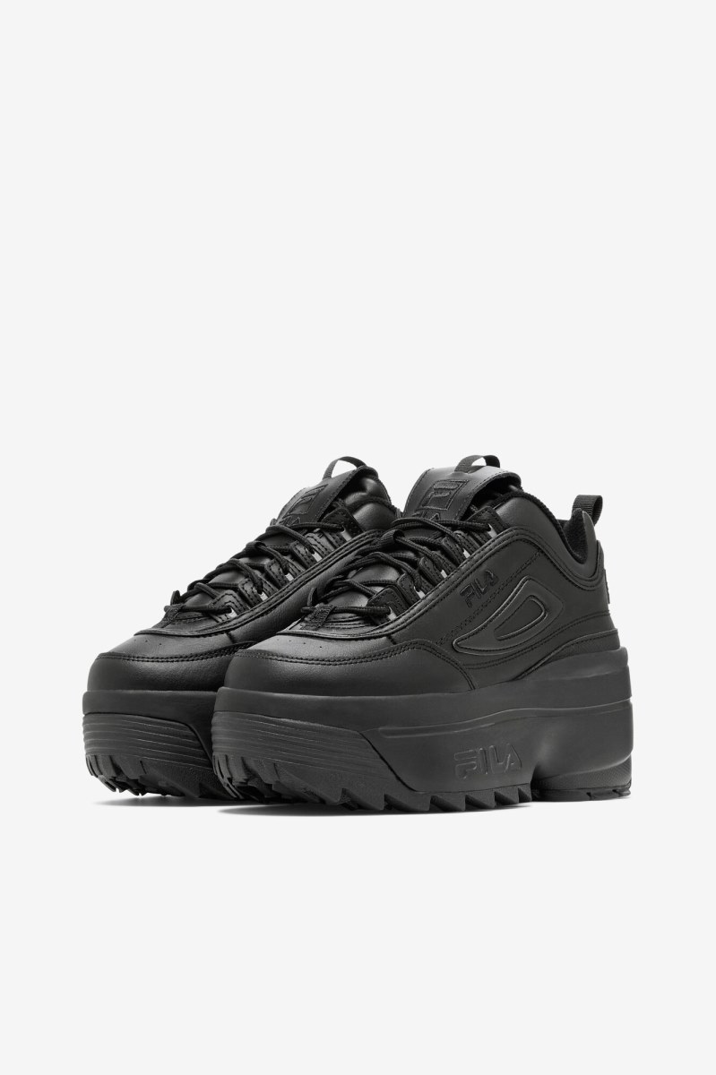 Fila Disruptor 2 Wedge Sneakers Dame Sort | 462-ZPEFWR