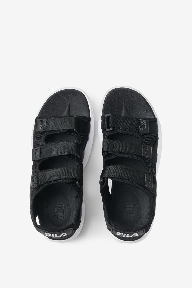 Fila Disruptor Sandal Badesandaler Herre Sort Sort Hvide | 025-PFRVNB