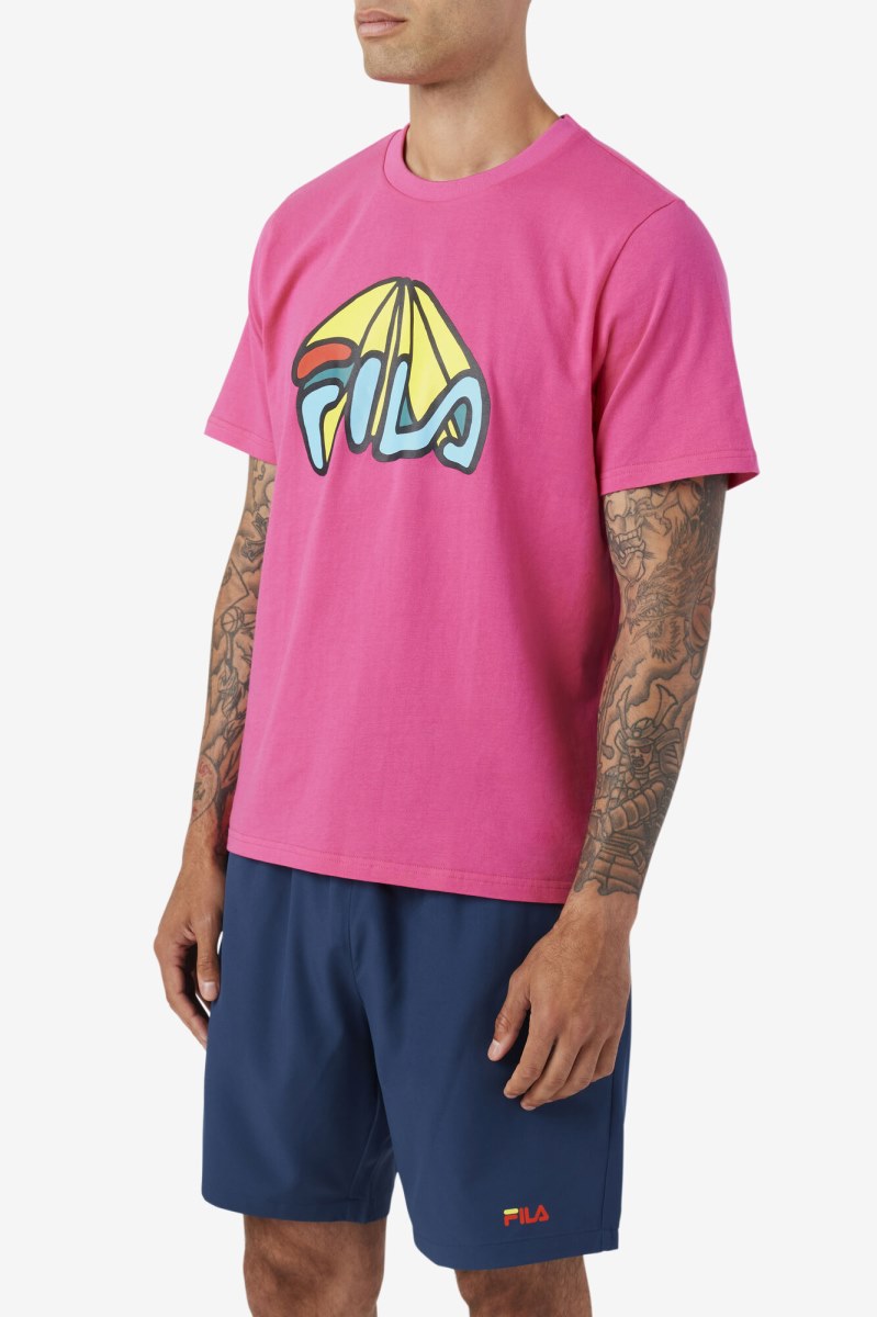 Fila Divo Tee T Shirts Herre Fuchsia Lilla | 139-IDHRET