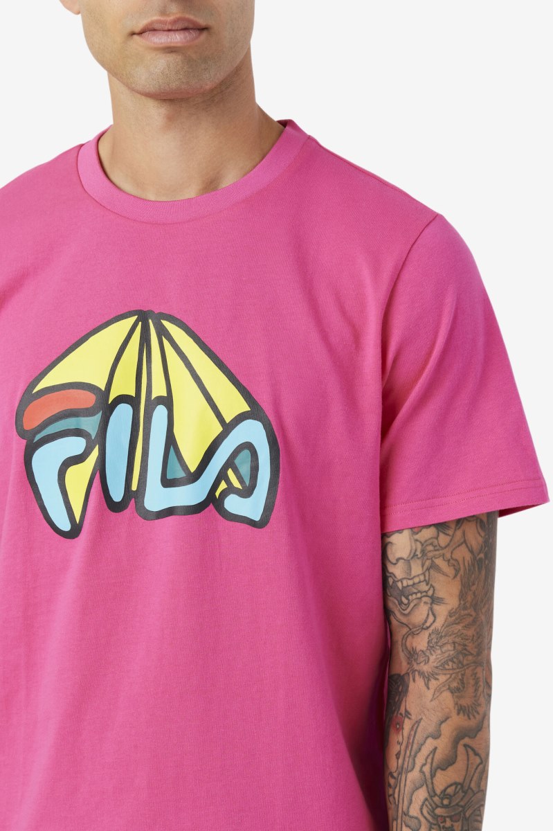 Fila Divo Tee T Shirts Herre Fuchsia Lilla | 139-IDHRET