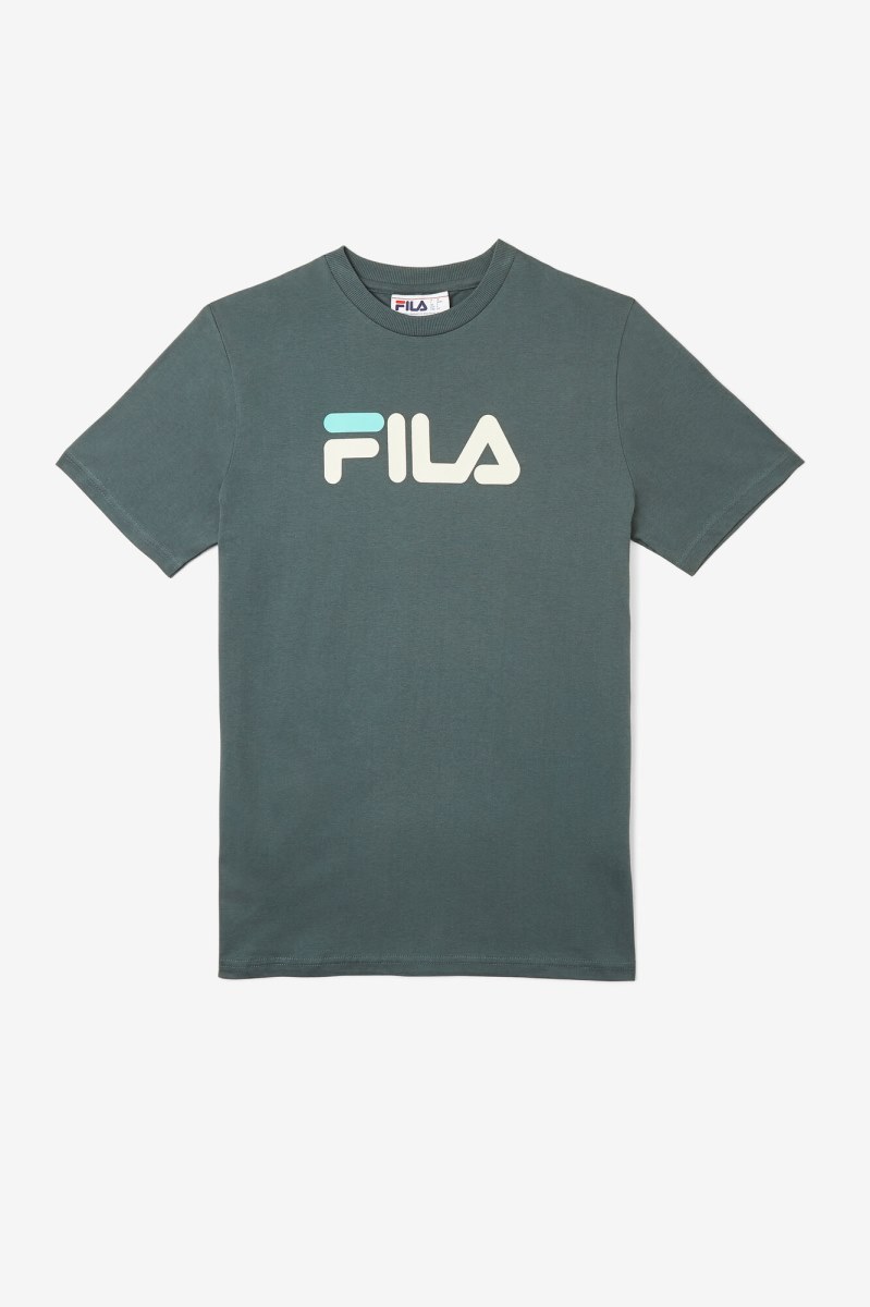 Fila Eagle Tee T Shirts Dame Blå | 710-ACDUBX