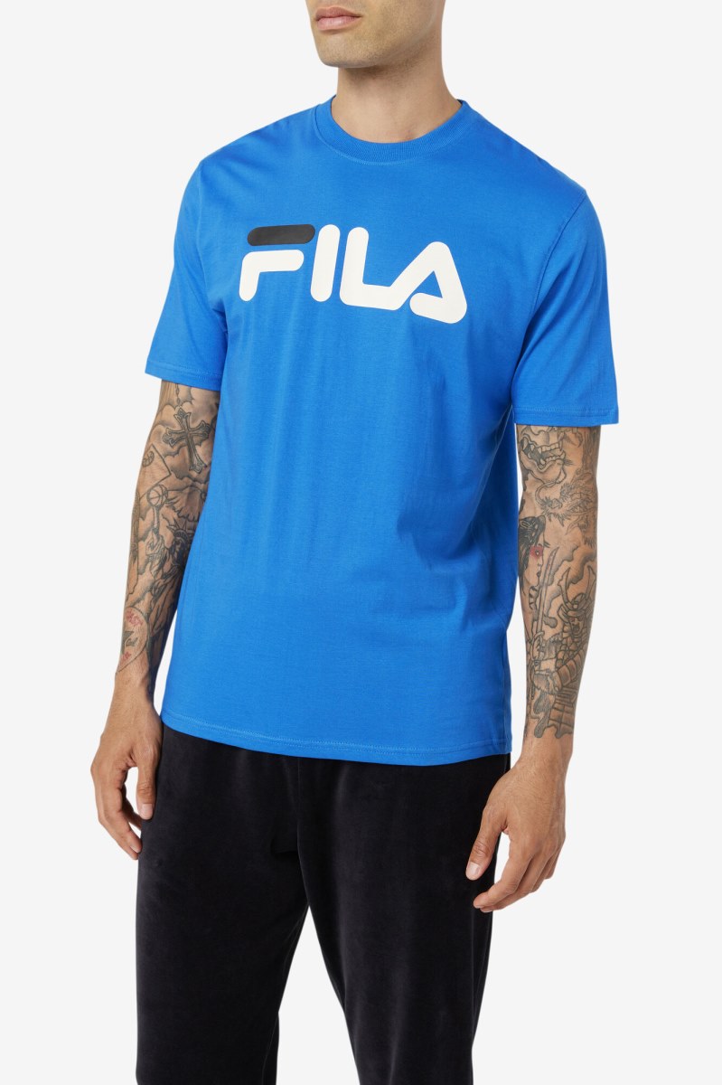 Fila Eagle Tee T Shirts Herre Blå Hvide Sort | 561-JYEART