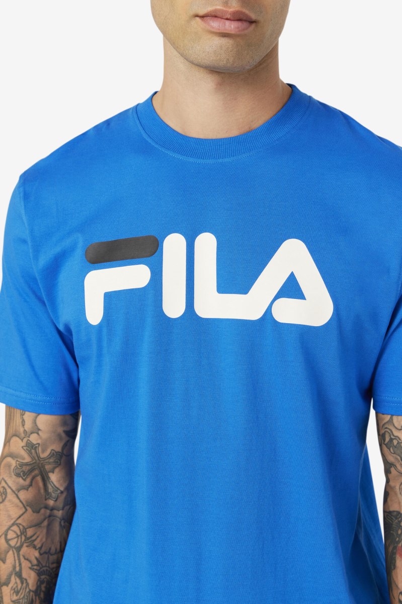 Fila Eagle Tee T Shirts Herre Blå Hvide Sort | 561-JYEART