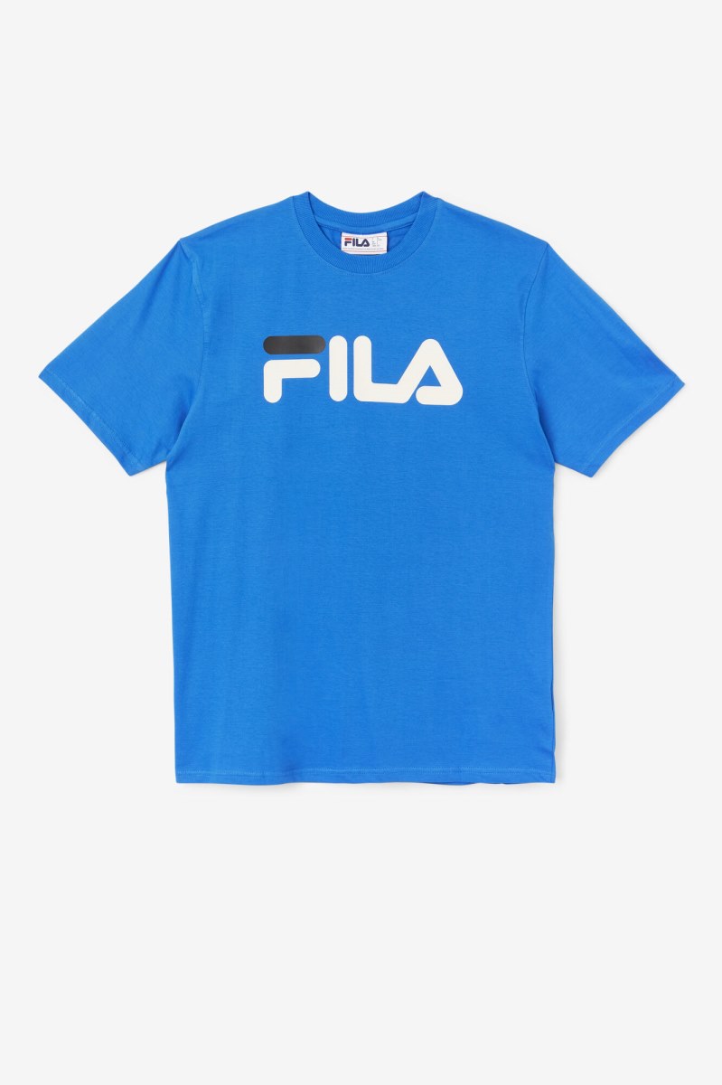 Fila Eagle Tee T Shirts Herre Blå Hvide Sort | 561-JYEART