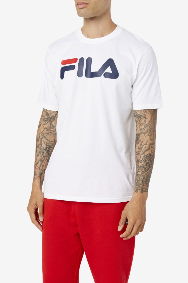 Fila Eagle Tee T Shirts Herre Hvide | 059-ACBEXU