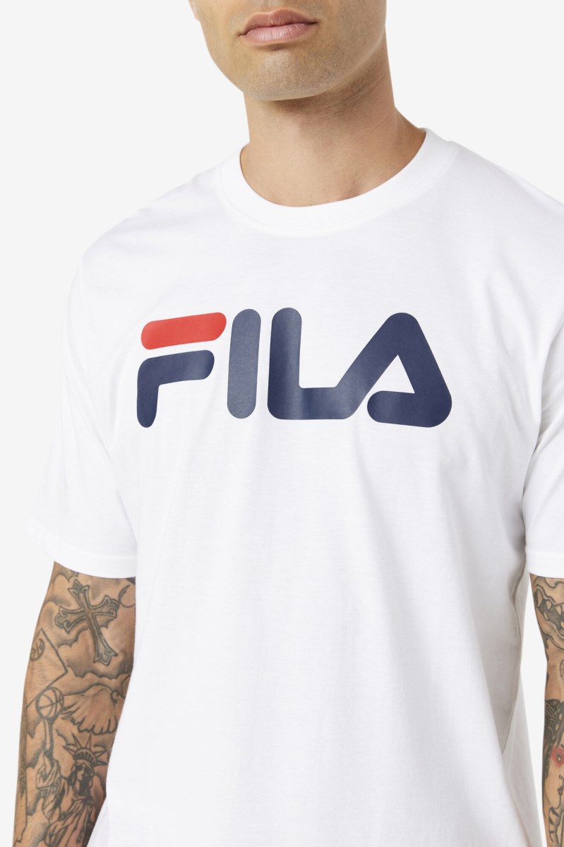 Fila Eagle Tee T Shirts Herre Hvide | 059-ACBEXU