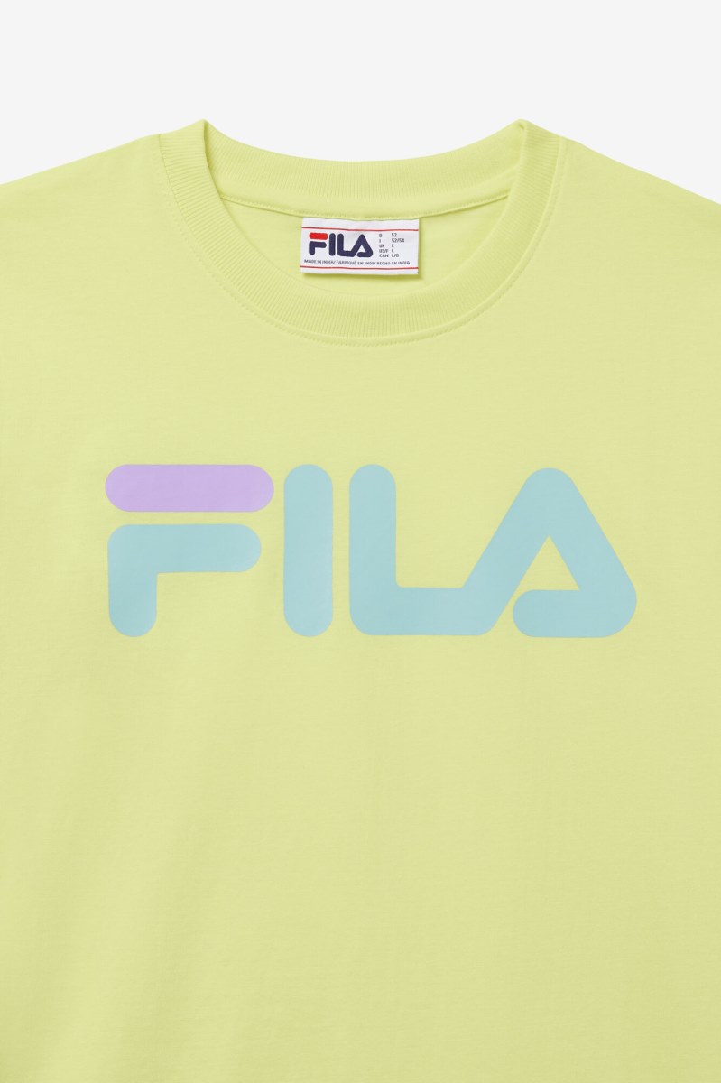 Fila Eagle Tee T Shirts Herre Lysegrøn Gul | 628-CNZDWH