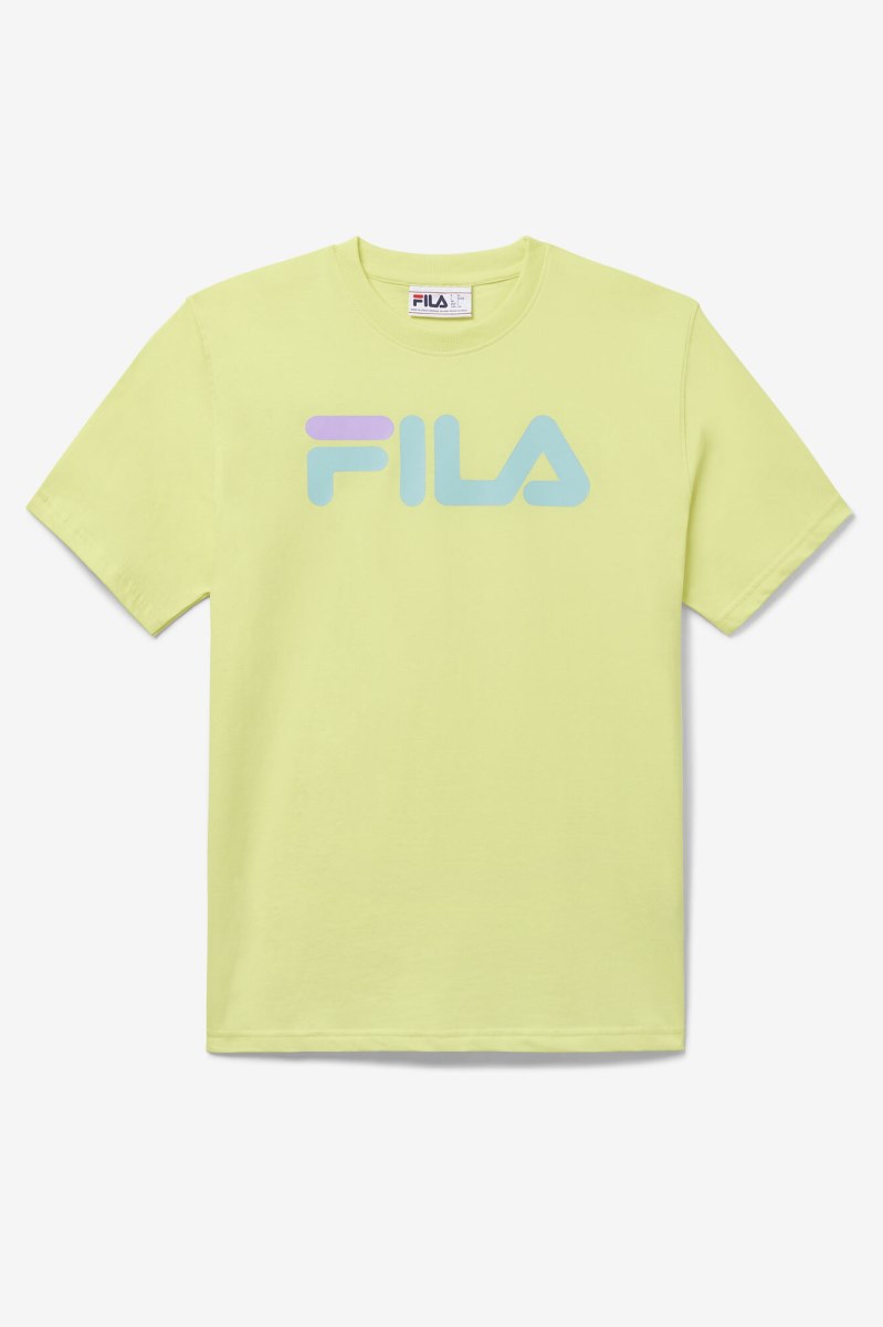 Fila Eagle Tee T Shirts Herre Lysegrøn Gul | 628-CNZDWH