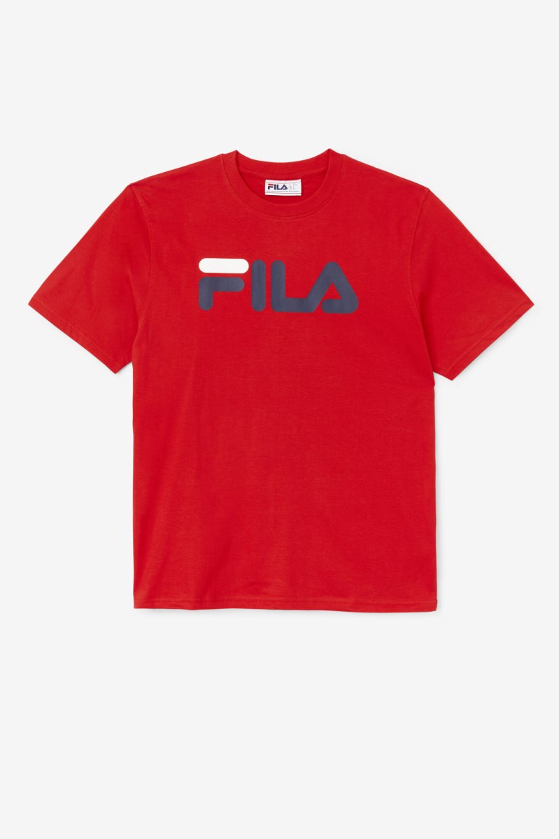 Fila Eagle Tee T Shirts Herre Rød | 685-PWLDMF