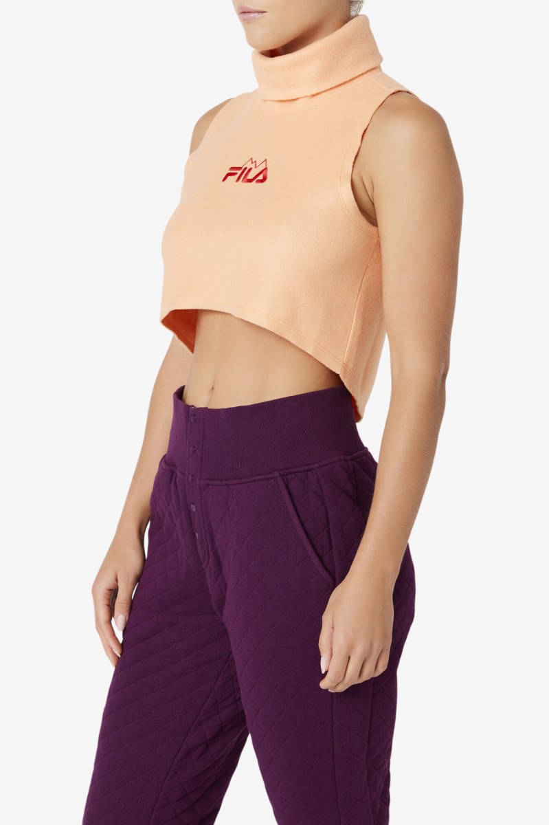 Fila Eliana Cropped Neck Warmer Toppe Dame Orange | 718-UAQWOF