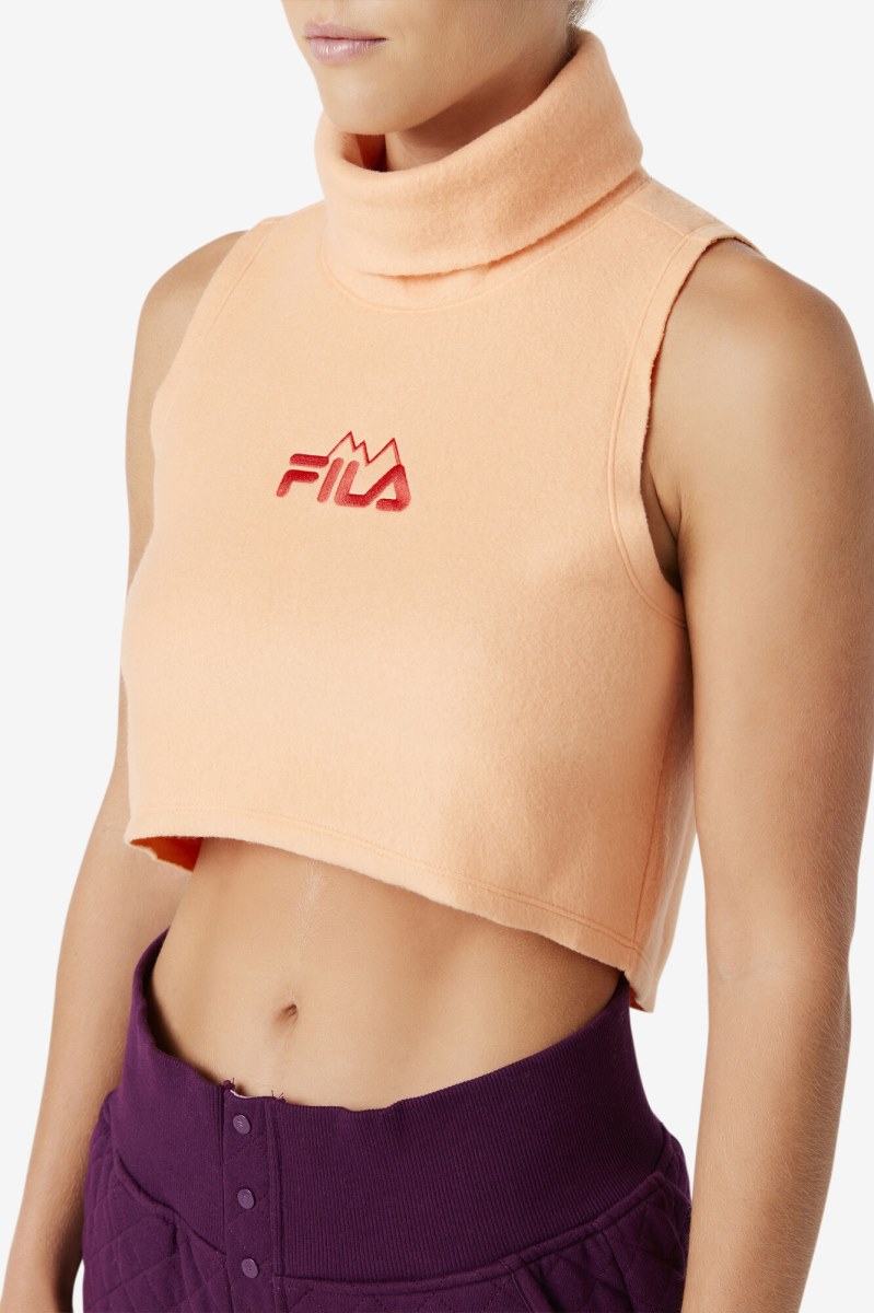 Fila Eliana Cropped Neck Warmer Toppe Dame Orange | 718-UAQWOF