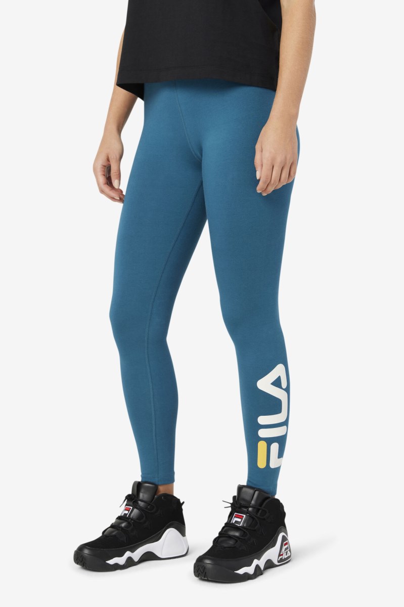 Fila Elora Leggings Dame Blå Koral | 452-TUDNEF